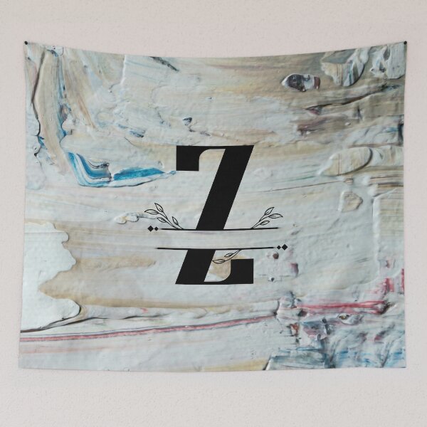 Item preview, Monogram...Z... with colourful textured cement/concrete wall background designed and sold by CHASAcreative.