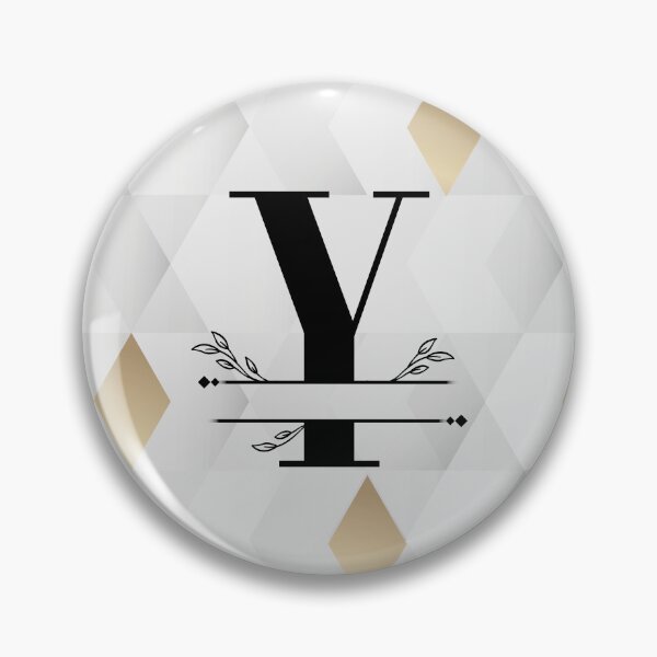 Item preview, Monogram...Y... with abstract gold and grey diamond background designed and sold by CHASAcreative.