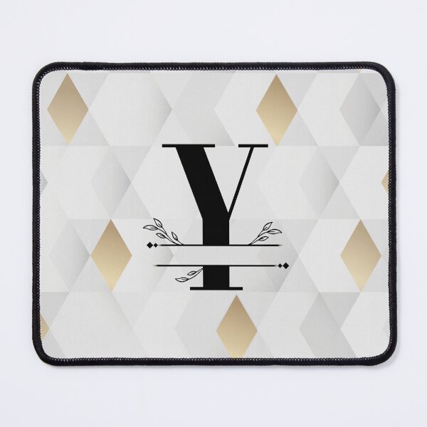 Item preview, Monogram...Y... with abstract gold and grey diamond background designed and sold by CHASAcreative.