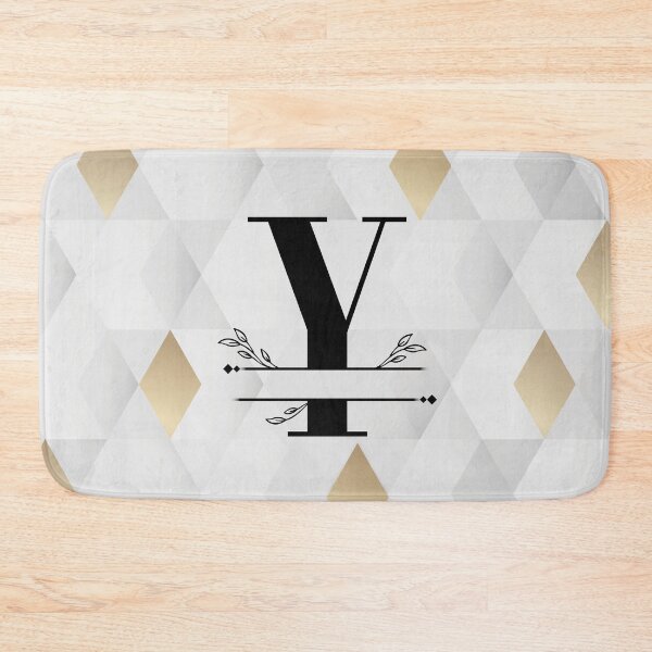 Item preview, Monogram...Y... with abstract gold and grey diamond background designed and sold by CHASAcreative.
