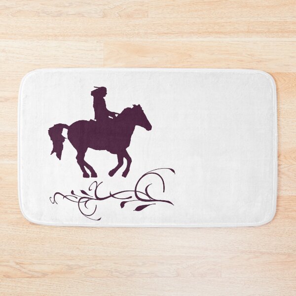 Item preview, Burgundy Rider on Horse with Birds – Minimal Logo designed and sold by Dotadoari.