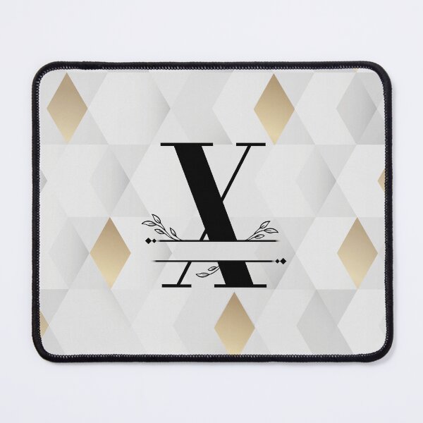 Item preview, Monogram...X... with abstract gold and grey diamond background designed and sold by CHASAcreative.
