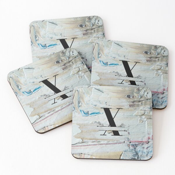 Item preview, Monogram...X... with colourful textured cement/concrete wall background designed and sold by CHASAcreative.