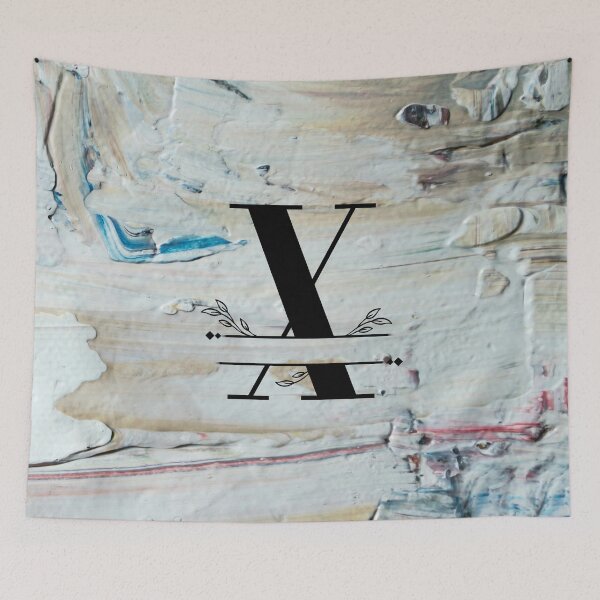 Item preview, Monogram...X... with colourful textured cement/concrete wall background designed and sold by CHASAcreative.