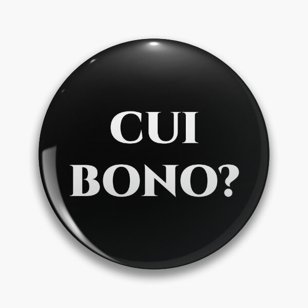 Item preview, Cui Bono – Minimalist Latin Question of Motive designed and sold by BrushRushX.