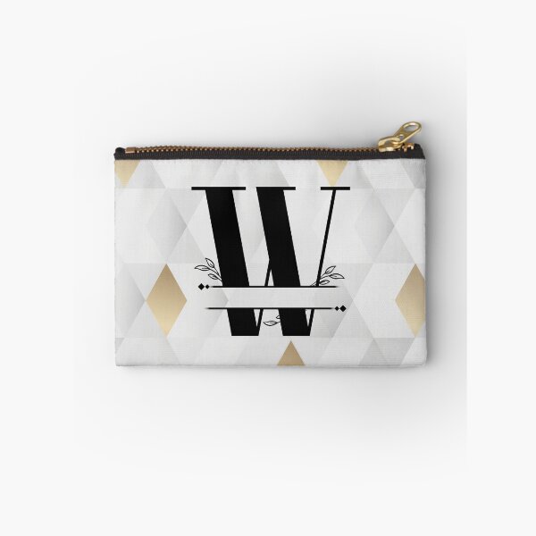 Item preview, Monogram...W... with abstract gold and grey diamond background designed and sold by CHASAcreative.