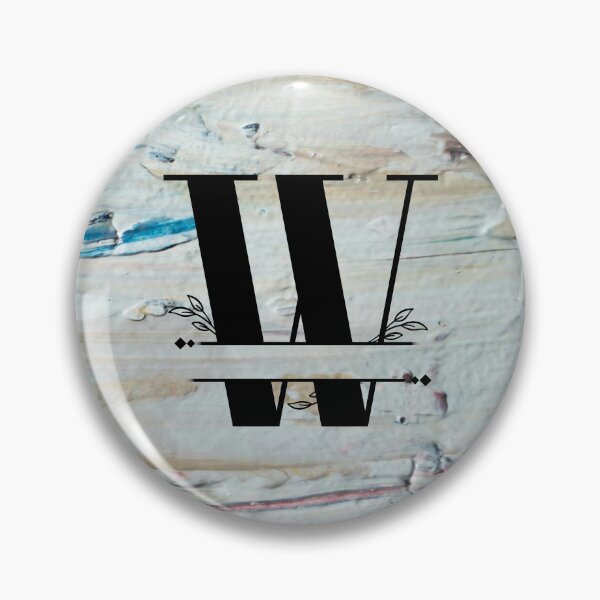Item preview, Monogram...W... with colourful textured cement/concrete wall background designed and sold by CHASAcreative.