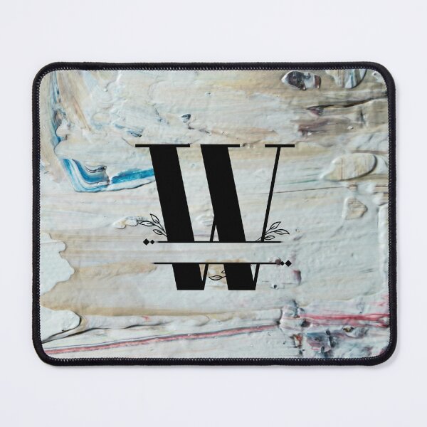 Item preview, Monogram...W... with colourful textured cement/concrete wall background designed and sold by CHASAcreative.