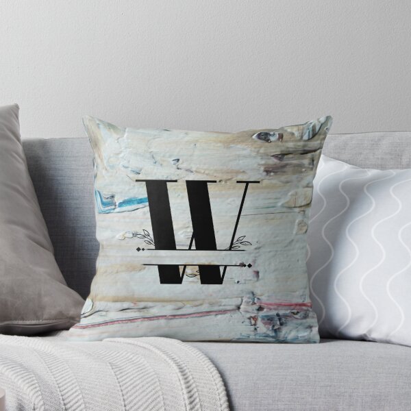 Item preview, Monogram...W... with colourful textured cement/concrete wall background designed and sold by CHASAcreative.