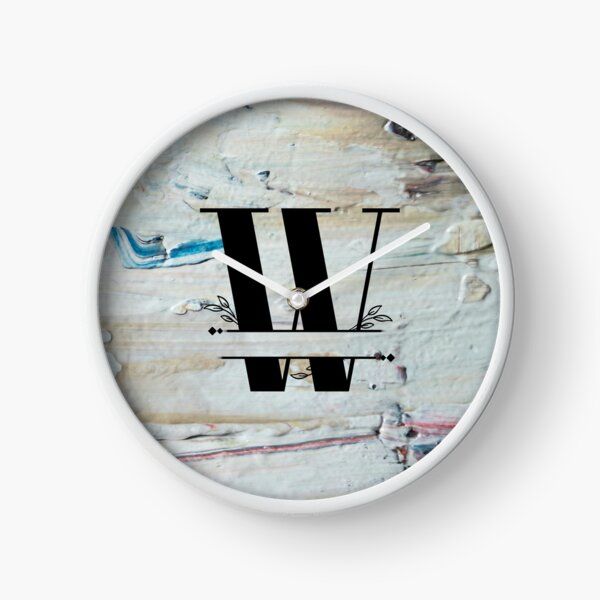 Item preview, Monogram...W... with colourful textured cement/concrete wall background designed and sold by CHASAcreative.