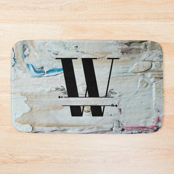 Item preview, Monogram...W... with colourful textured cement/concrete wall background designed and sold by CHASAcreative.