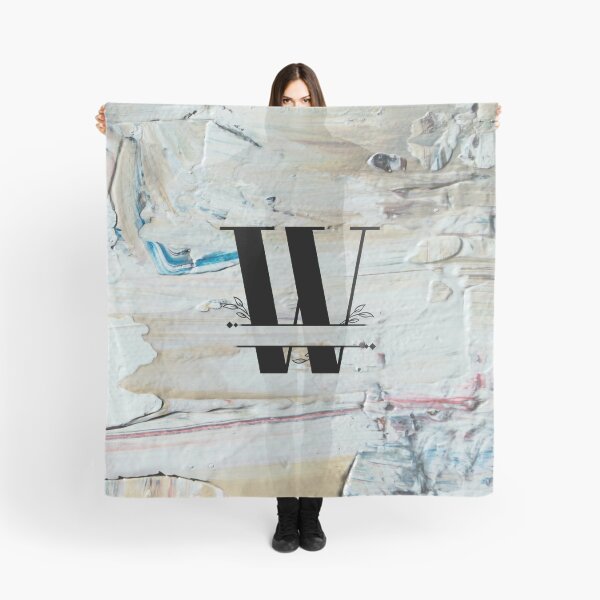 Item preview, Monogram...W... with colourful textured cement/concrete wall background designed and sold by CHASAcreative.