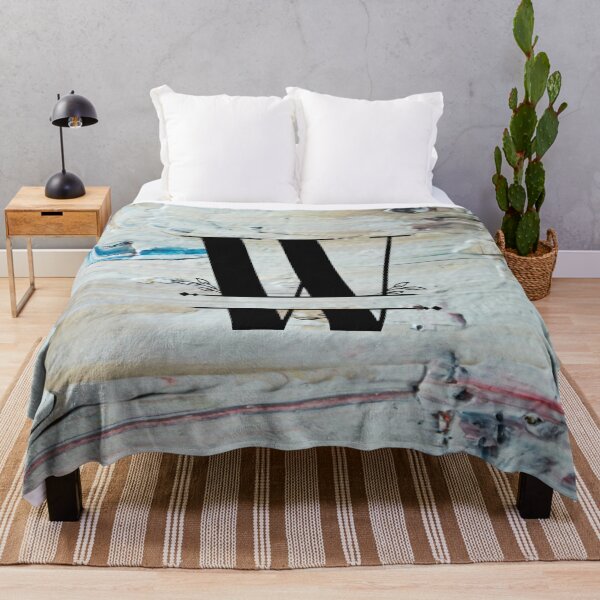 Item preview, Monogram...W... with colourful textured cement/concrete wall background designed and sold by CHASAcreative.