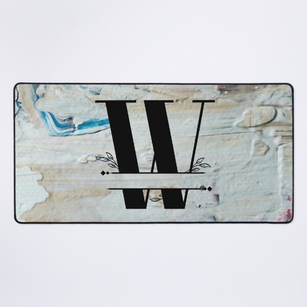 Item preview, Monogram...W... with colourful textured cement/concrete wall background designed and sold by CHASAcreative.