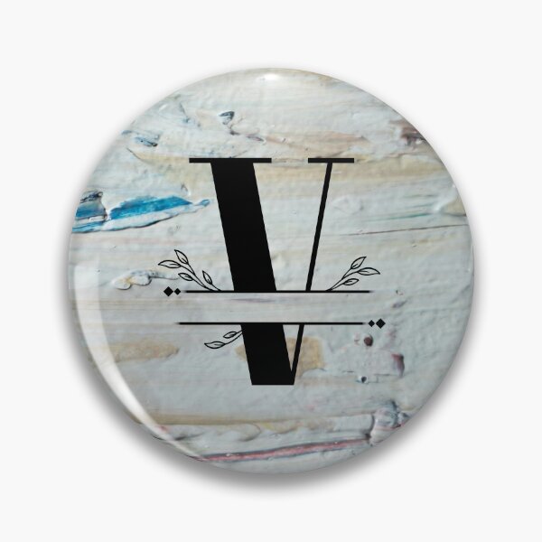 Item preview, Monogram...V... with colourful textured cement/concrete wall background designed and sold by CHASAcreative.