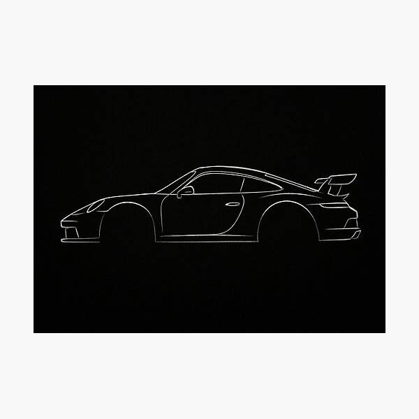 Item preview, Porsche 992 GT3 RS Inspired Minimalist Silhouette Abstract Line Art  designed and sold by Geo.