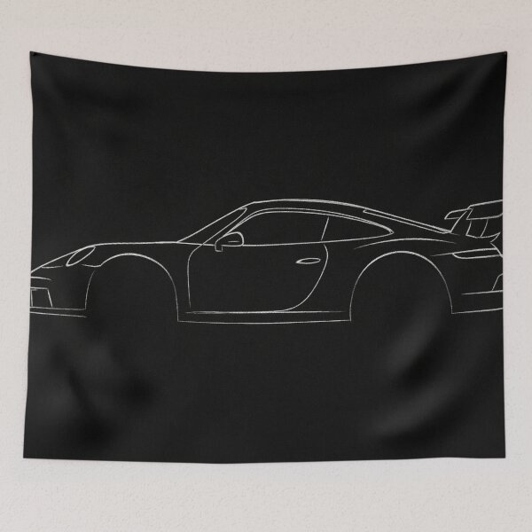 Item preview, Porsche 992 GT3 RS Inspired Minimalist Silhouette Abstract Line Art  designed and sold by Geo.