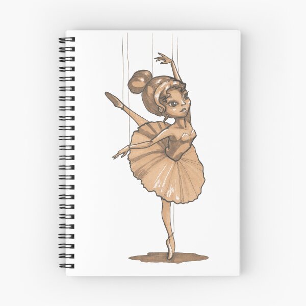 Item preview, Marionette Ballerina - Hand drawn Illustration of a Puppet Dancer designed and sold by BlackLineLab.