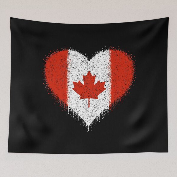 Item preview, I love Canada Heart Canada flag Paint art designed and sold by mizam.