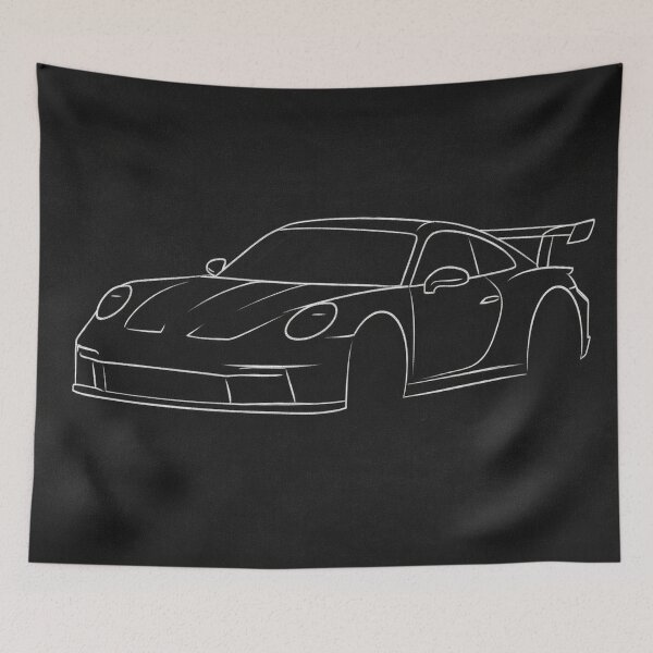 Item preview, Porsche 992 GT3 RS Inspired Minimalist Silhouette Abstract Line Art  designed and sold by Geo.