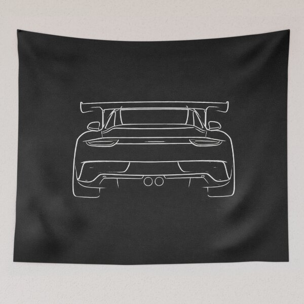 Item preview, Porsche 992 GT3 RS Inspired Minimalist Silhouette Abstract Line Art  designed and sold by Geo.