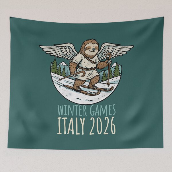 Item preview, Winter Games Italy 2026 – The Angelic Sloth Takes the Slopes designed and sold by CARPIO Creations.