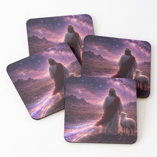 Item preview, Jesus and the Lamb on an Alien Planet Under the Milky Way designed and sold by ImaginingNebulae.