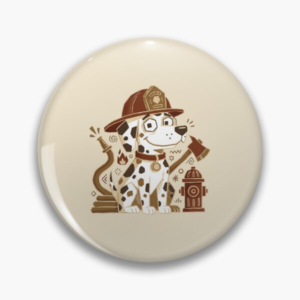 Item preview, Firefighter Dalmatian Dog, Cute Fire Station Mascot Cartoon designed and sold by Magnificent Lizard.