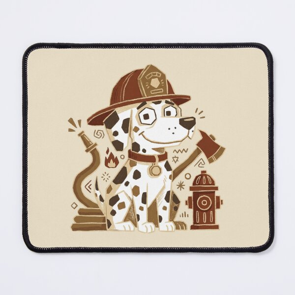 Item preview, Firefighter Dalmatian Dog, Cute Fire Station Mascot Cartoon designed and sold by Magnificent Lizard.