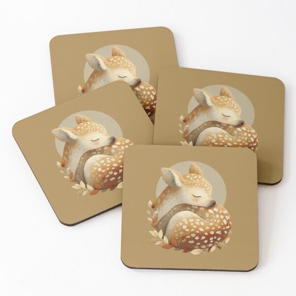 Item preview, Sleeping fawn – Cute woodland animal in a gentle natural style designed and sold by Meiersbeste.