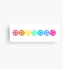 Rainbow Cogs Canvas Print