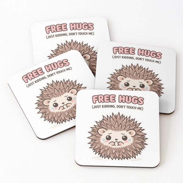 Item preview, Free Hugs Just Kidding Cute Hedgehog Introvert designed and sold by TheSimpleTee007.