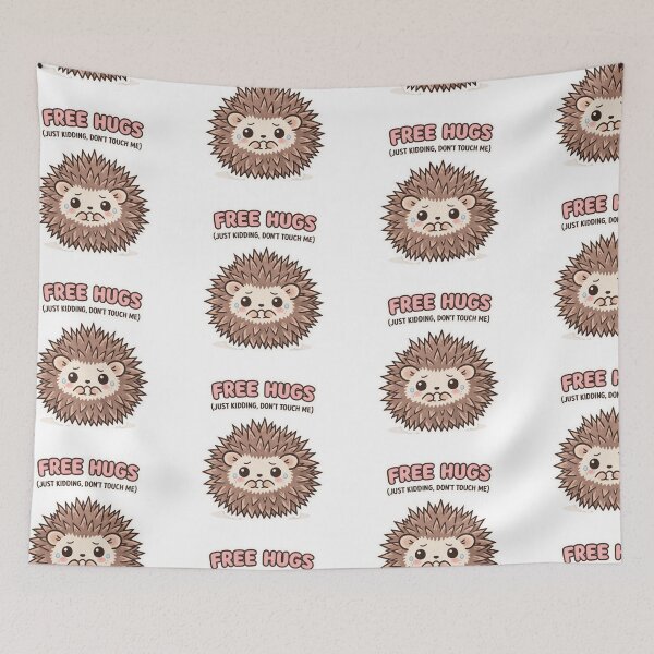 Item preview, Free Hugs Just Kidding Cute Hedgehog Introvert designed and sold by TheSimpleTee007.