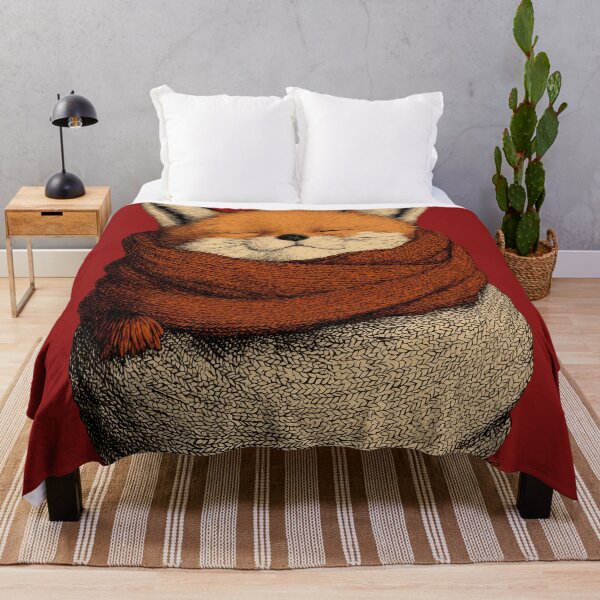 Item preview, Sleeping fox cub – Cute fox in a warm, cuddly style designed and sold by Meiersbeste.