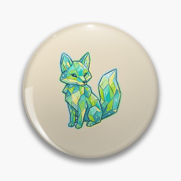 Item preview, Crystal Fox Geometric Gemstone Animal, Teal Green Emerald Faceted Design designed and sold by Magnificent Lizard.