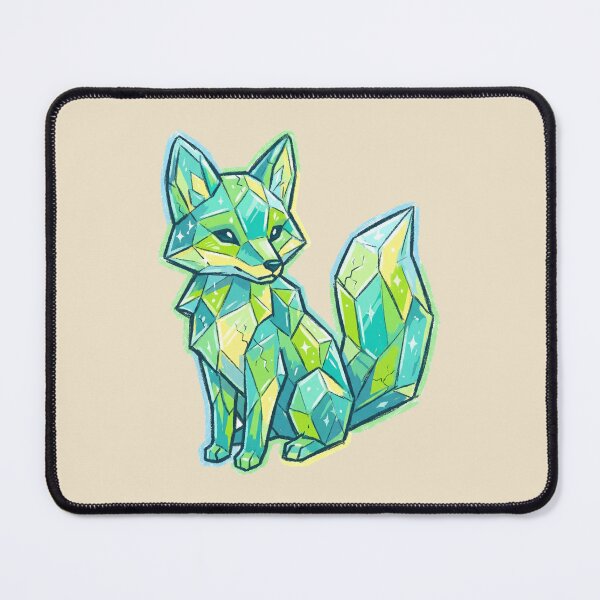 Item preview, Crystal Fox Geometric Gemstone Animal, Teal Green Emerald Faceted Design designed and sold by Magnificent Lizard.