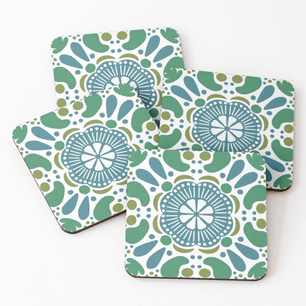 Item preview, Green, Blue and Teal Tile Mosaic Design designed and sold by MustardSeedInt.