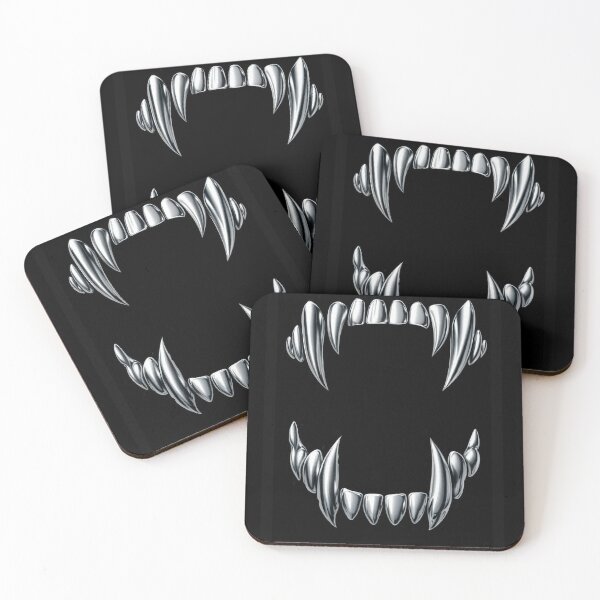 Item preview, Chrome Vampire Fangs on Black designed and sold by Adronia.