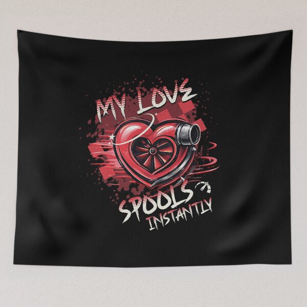 Item preview, My Love Spools Instantly – Turbo Racing Valentine Heart designed and sold by CarantinedChaos.