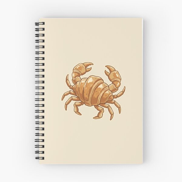 Item preview, Croissant Crab Cute Pastry Crustacean Hybrid, Funny Food Animal Pun designed and sold by Magnificent Lizard.
