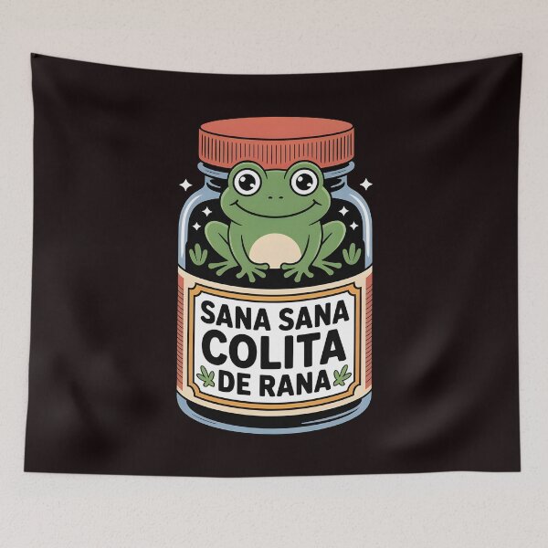 Item preview, Sana Sana Colita de Rana – Frog Nurse Mexican Saying Art designed and sold by Redgiant87x.