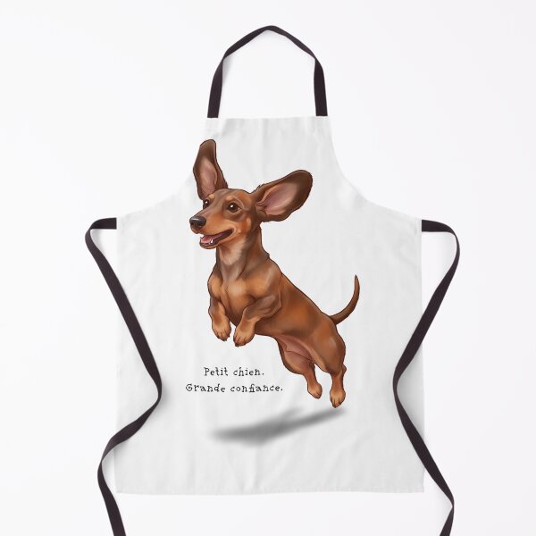 Aperçu de l'œuvre Petit Chien, Grande Confiance — Teckel Art (Small Dog Big Confidence) créée et vendue par FrancophileFun.