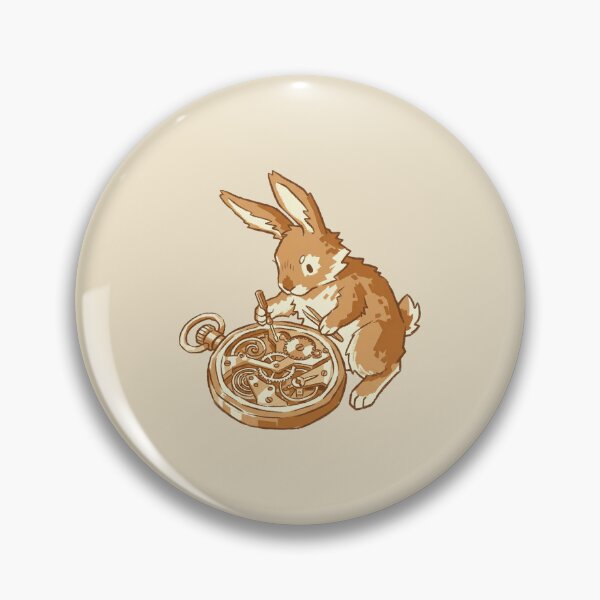 Item preview, Clockmaker Rabbit Repairing Vintage Pocket Watch, Whimsical Horology Art designed and sold by Magnificent Lizard.