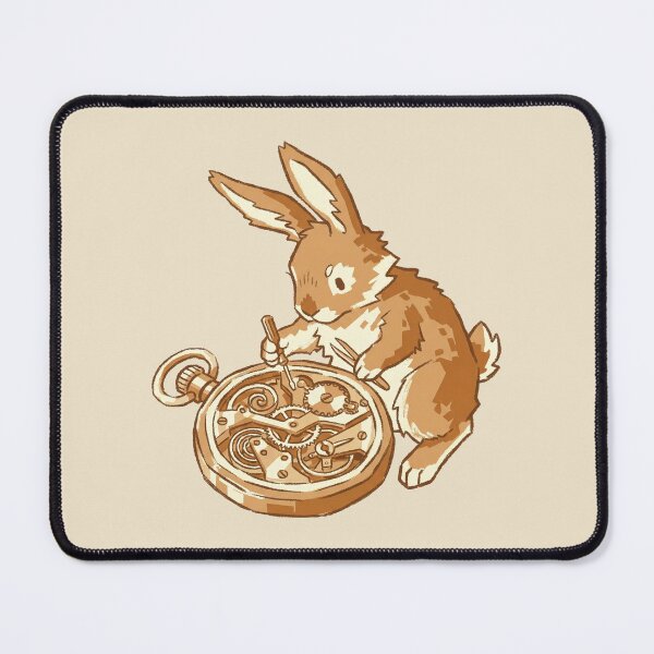 Item preview, Clockmaker Rabbit Repairing Vintage Pocket Watch, Whimsical Horology Art designed and sold by Magnificent Lizard.