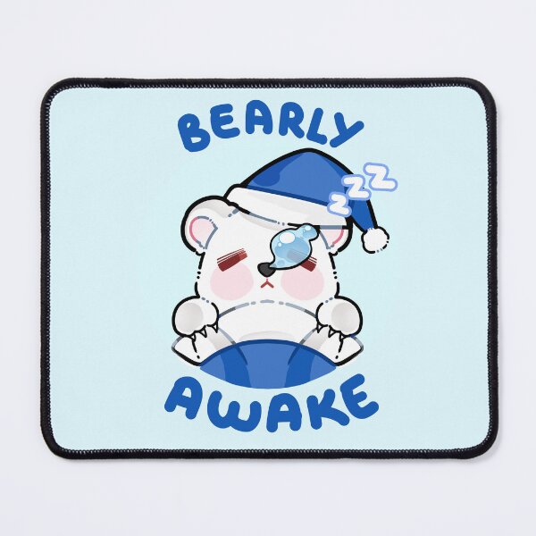 Item preview, Bearly Awake Funny Sleeping Bear designed and sold by noodleeees-art.