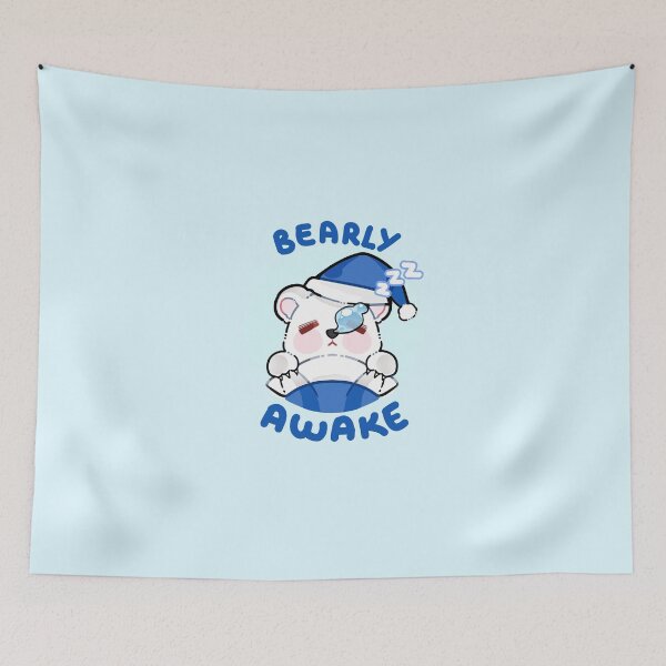 Item preview, Bearly Awake Funny Sleeping Bear designed and sold by noodleeees-art.