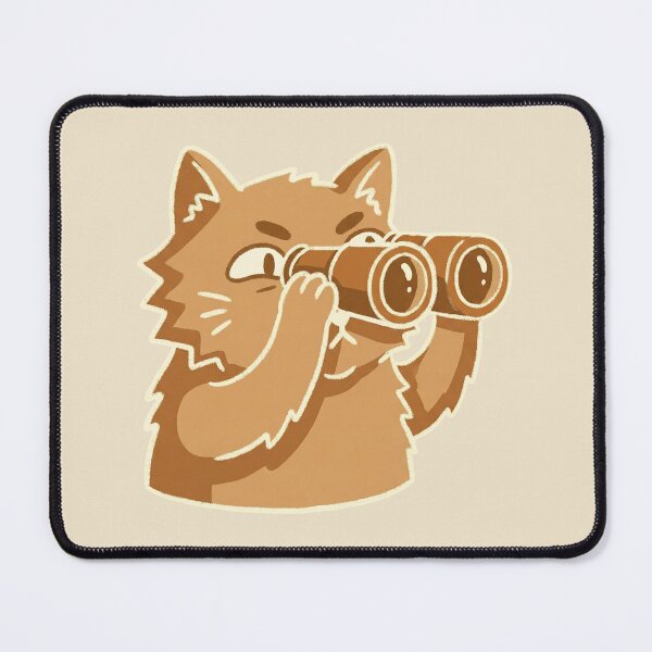 Item preview, Binoculars Cat, Funny Suspicious Orange Tabby Spying With Field Glasses designed and sold by Magnificent Lizard.