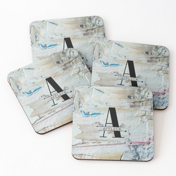 Item preview, Monogram...A (Affleck)... with colourful texture cement/concrete wall background designed and sold by CHASAcreative.