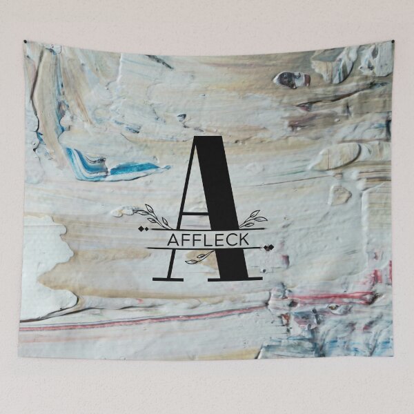 Item preview, Monogram...A (Affleck)... with colourful texture cement/concrete wall background designed and sold by CHASAcreative.