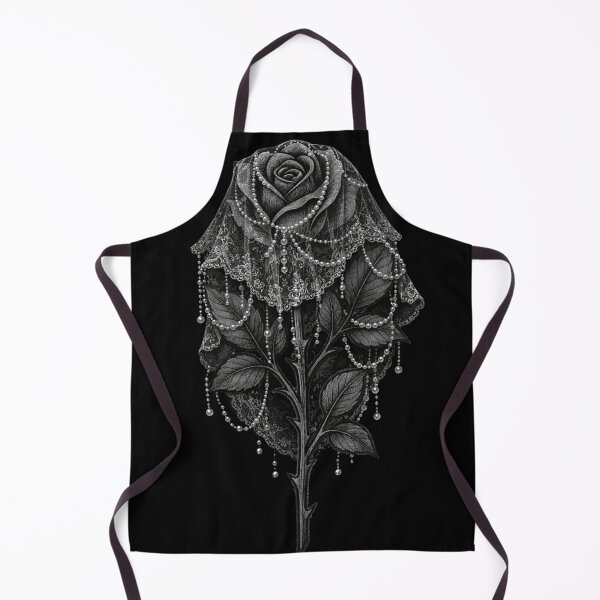 Item preview, Veiled Rose with Pearls – Gothic Botanical Floral Art designed and sold by Mouraludia.